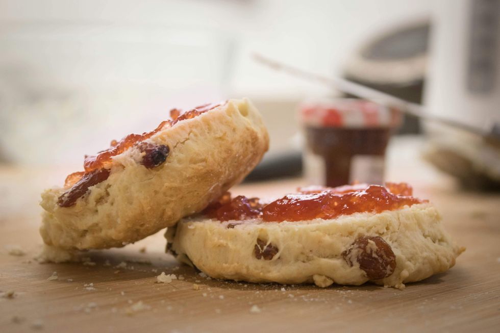 Scone with jam