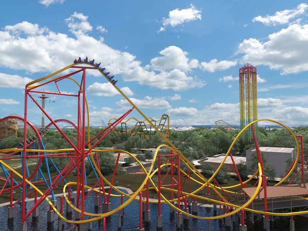 Six Flags Fiesta Texas Wonder Woman roller coaster