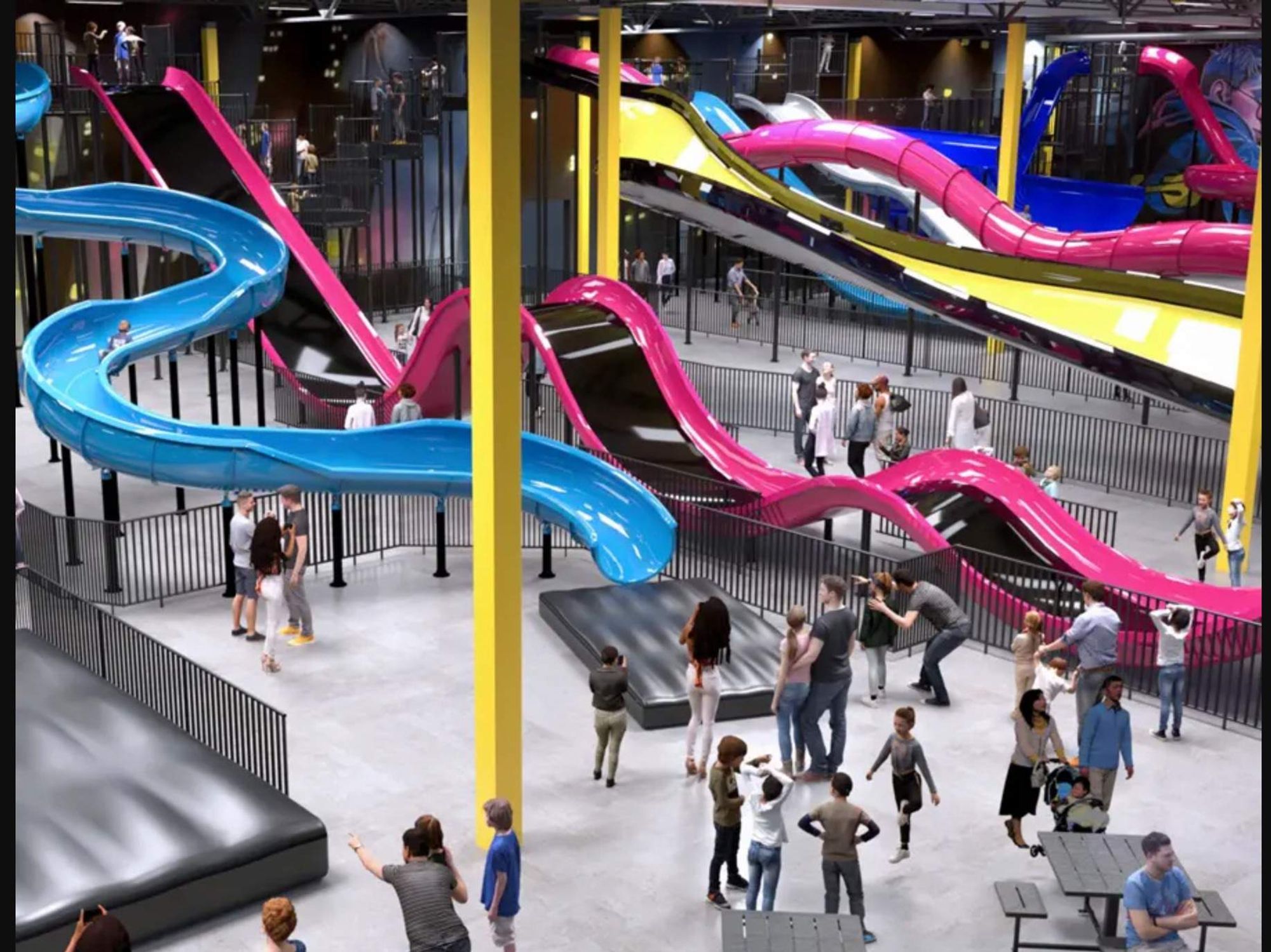 Slick City Action Park slides