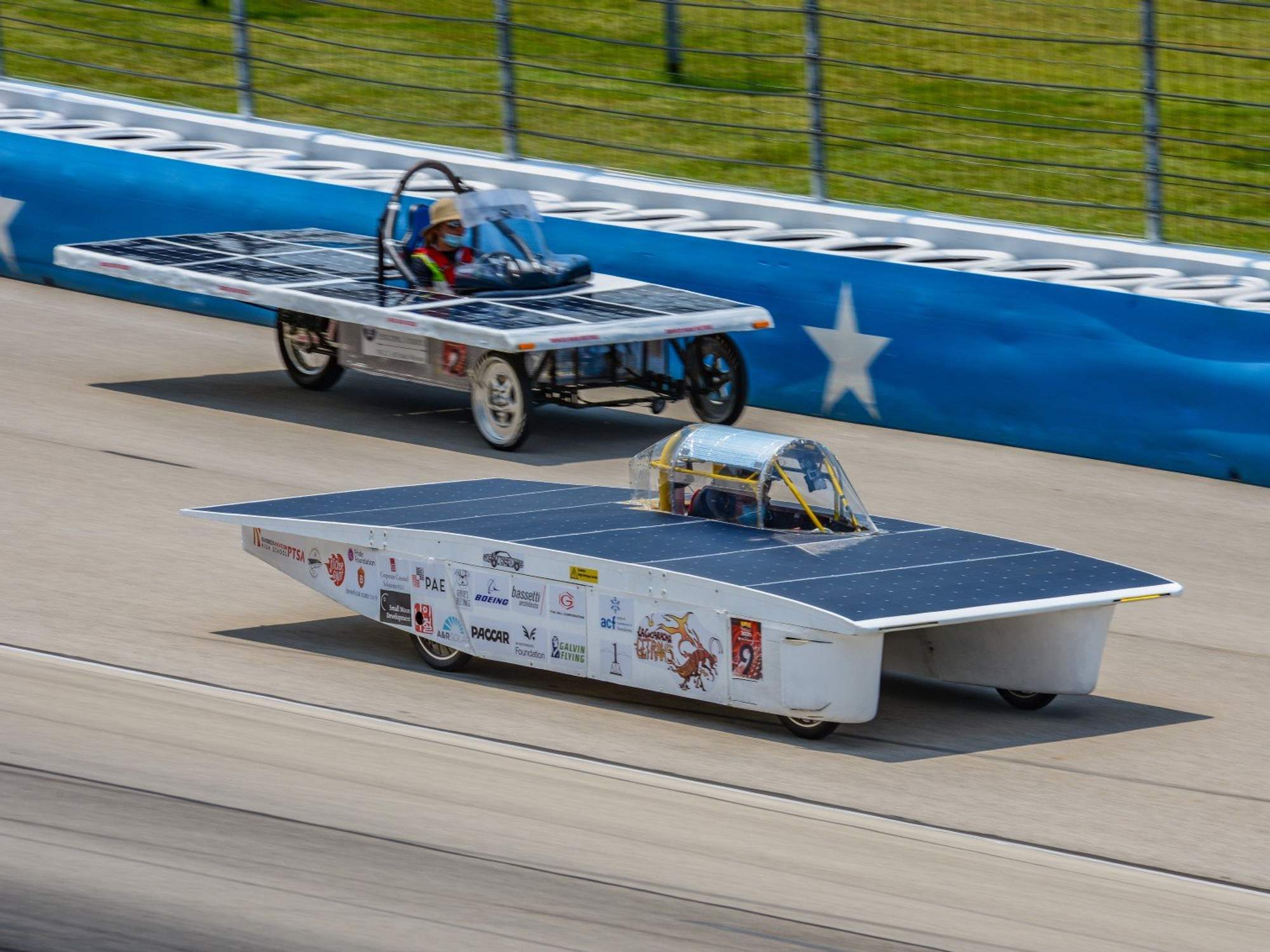 Special race with solar-powered racecars charges into Texas Motor ...