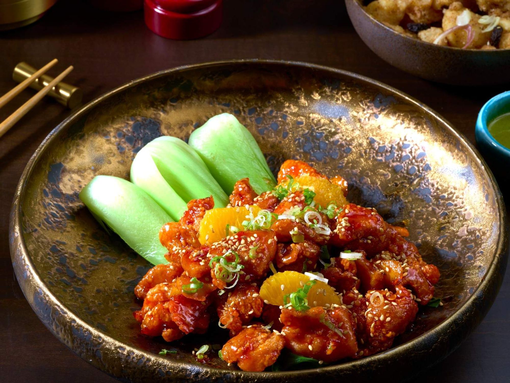 Soy Cowboy orange chicken