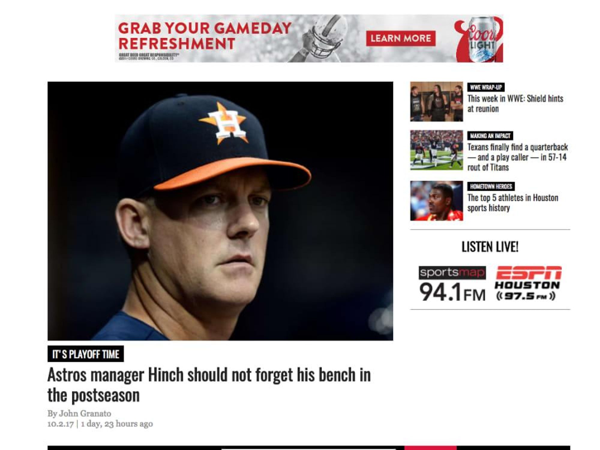 SportsMap home page first day launch