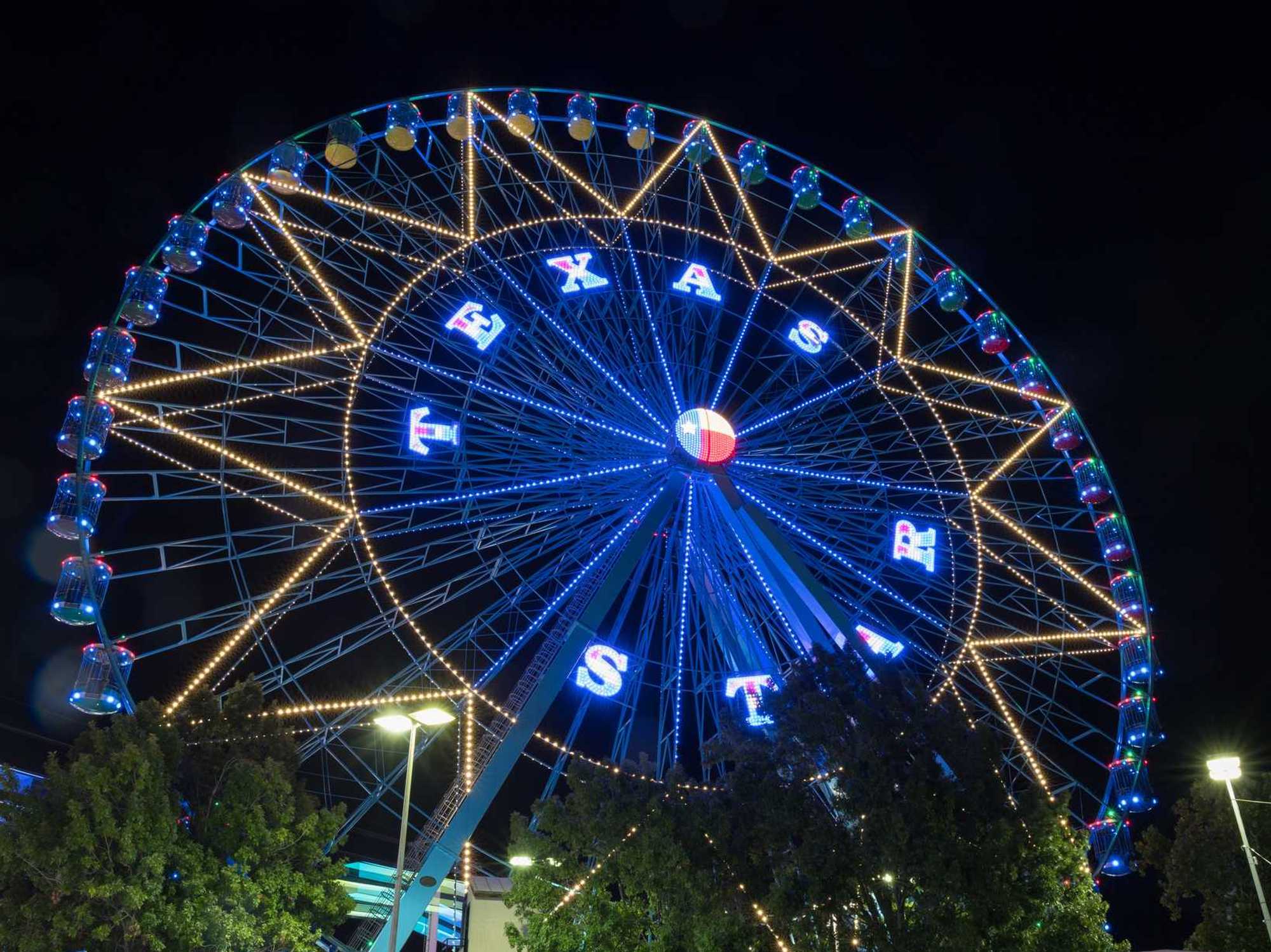 State Fair of Texas Ferris wheel at night