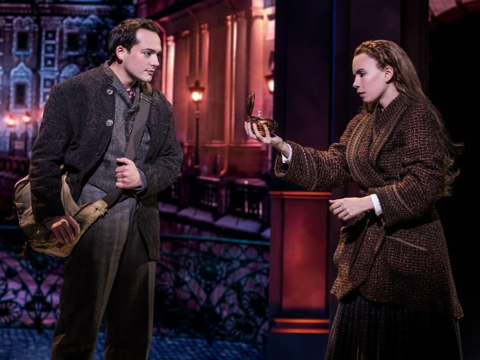Stephen Brower and Lila Coogan in the national tour of Anastasia