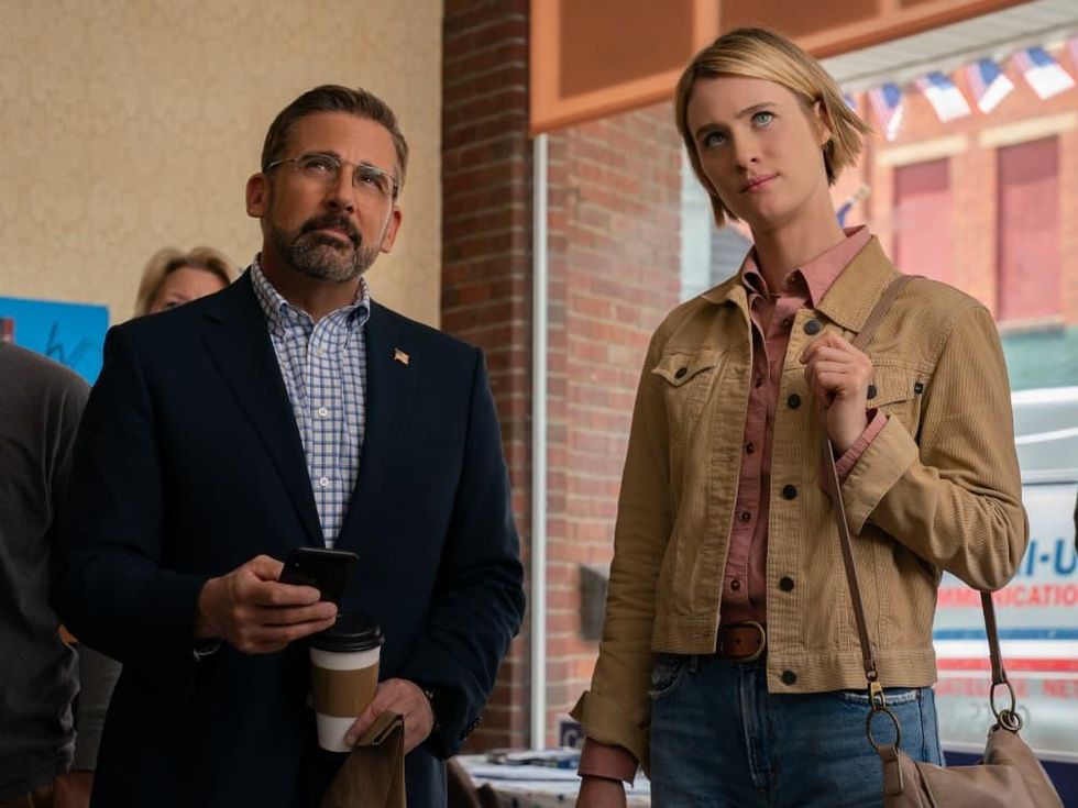 Steve Carell and Mackenzie Davis in Irresistible