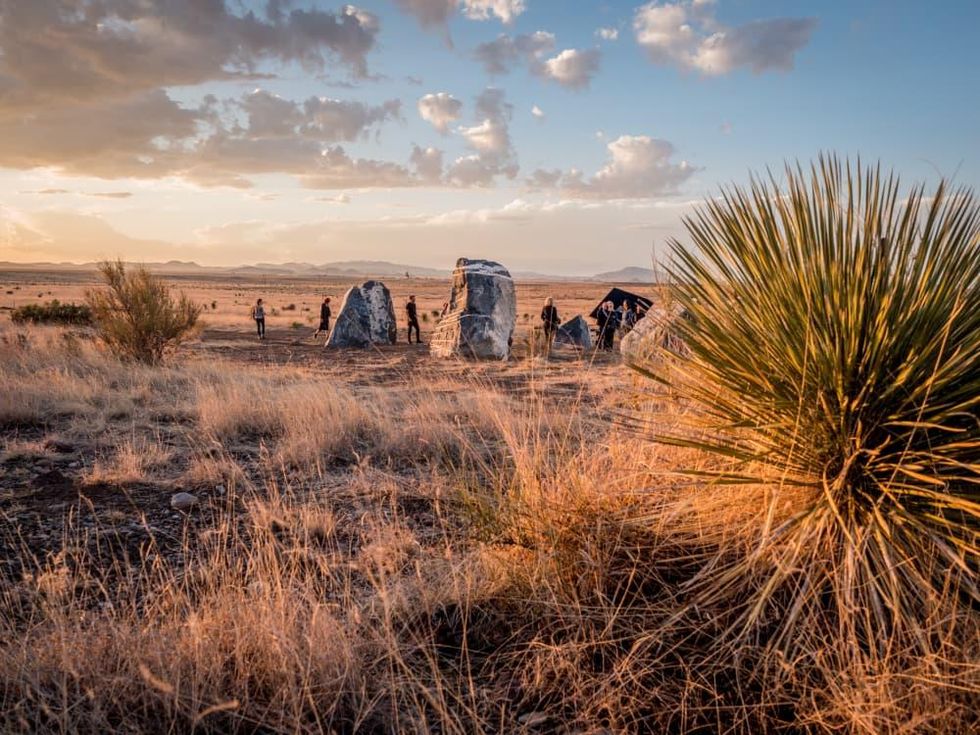 Stone Circle art installation Marfa Stonehenge