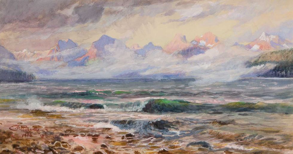 Storm Over Lake McDonald, Charles Russell