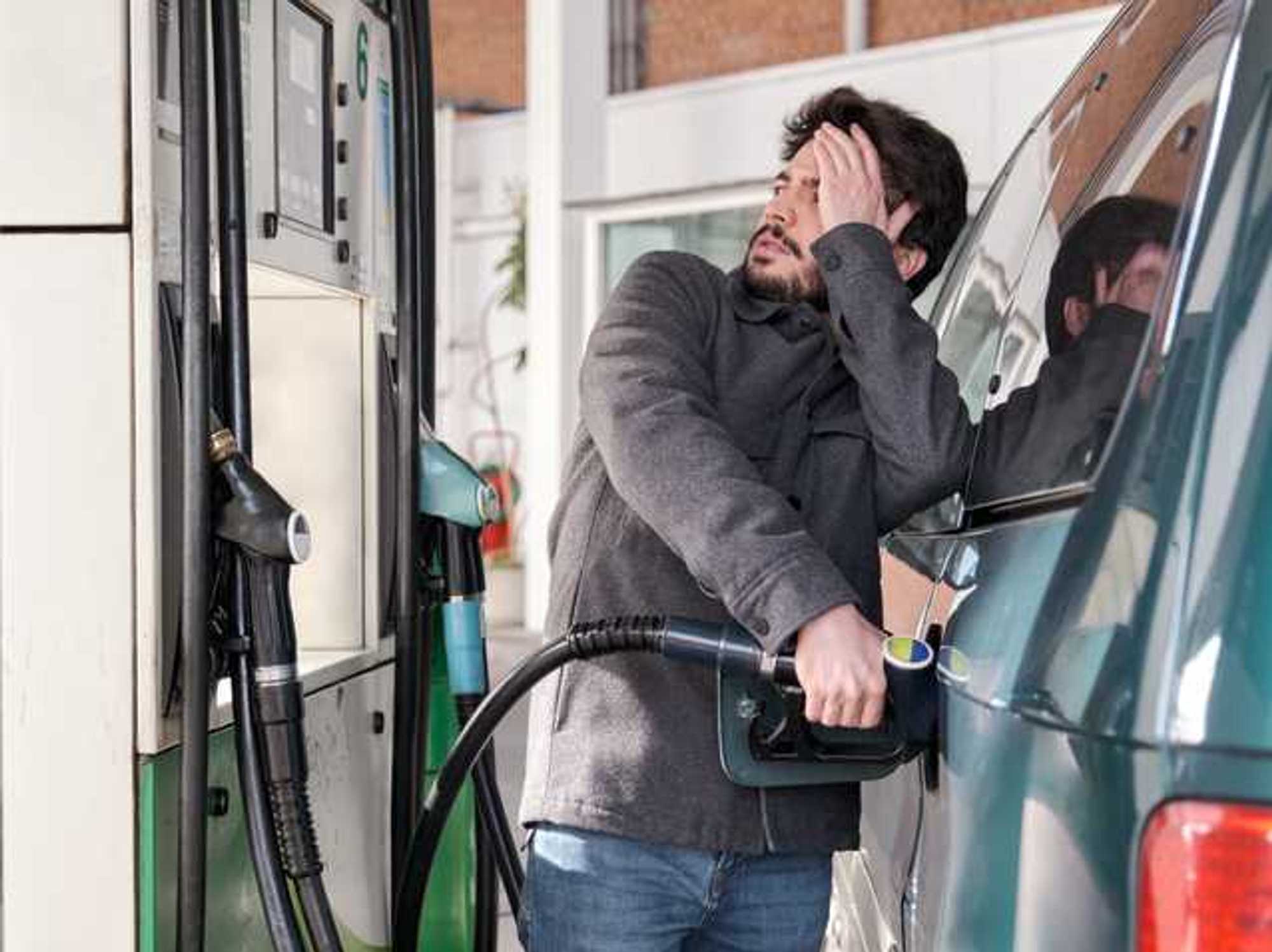 Stressed out at the gas station