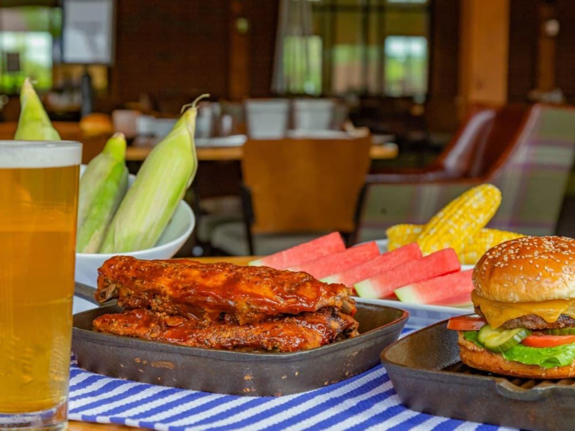 Summer backyard bbq, Pinstripes