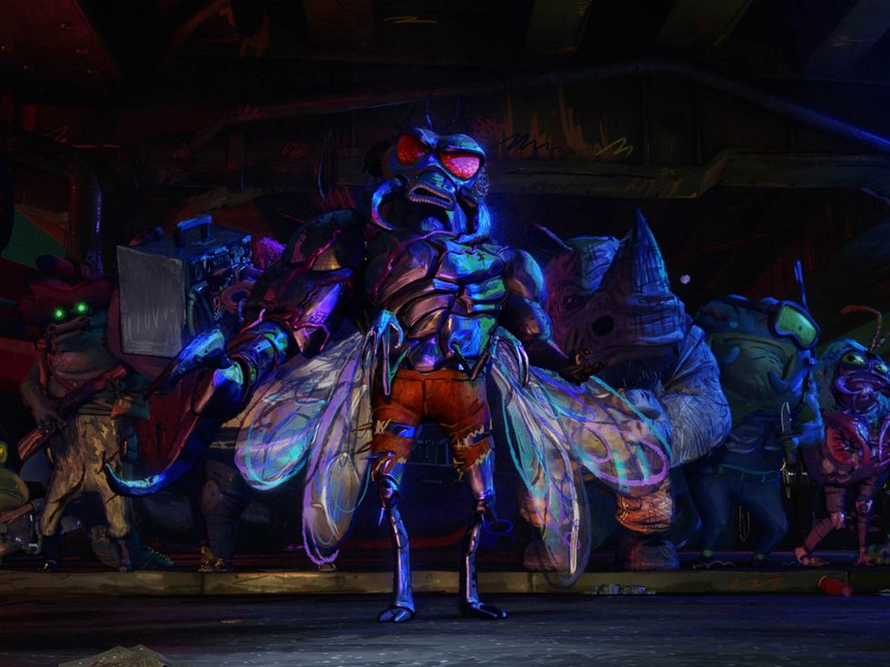 Superfly and his gang in Teenage Mutant Ninja Turtles: Mutant Mayhem