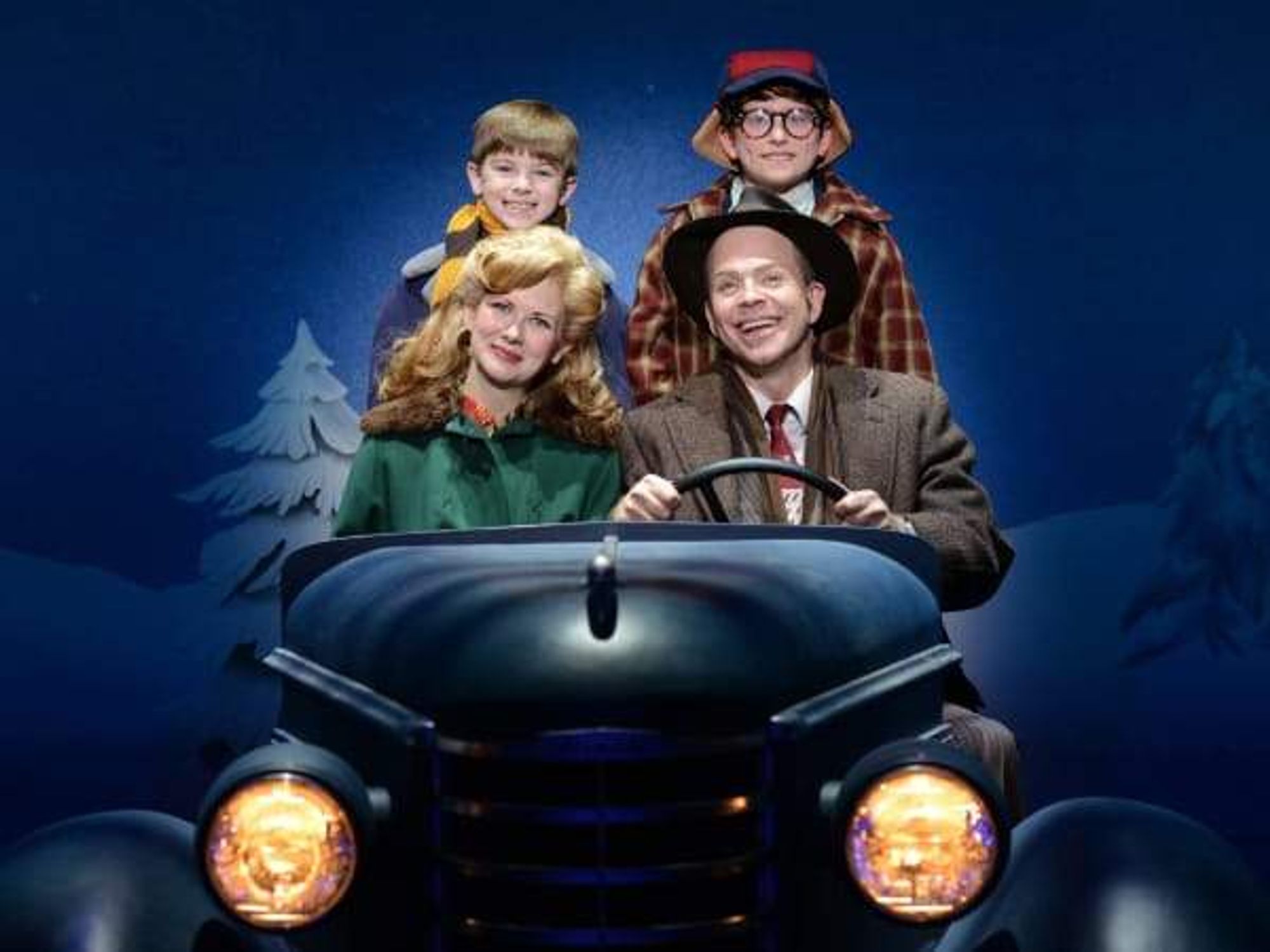 Susannah Jones, Christopher Swan, Cal Alexander, and Colton Maurer in A Christmas Story, The Musical