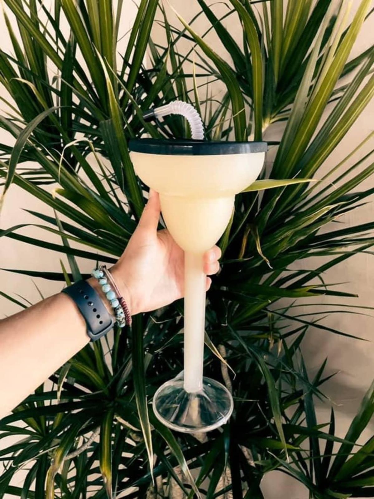 Take a 24ounce margarita togo from Taco Heads in the Stockyards