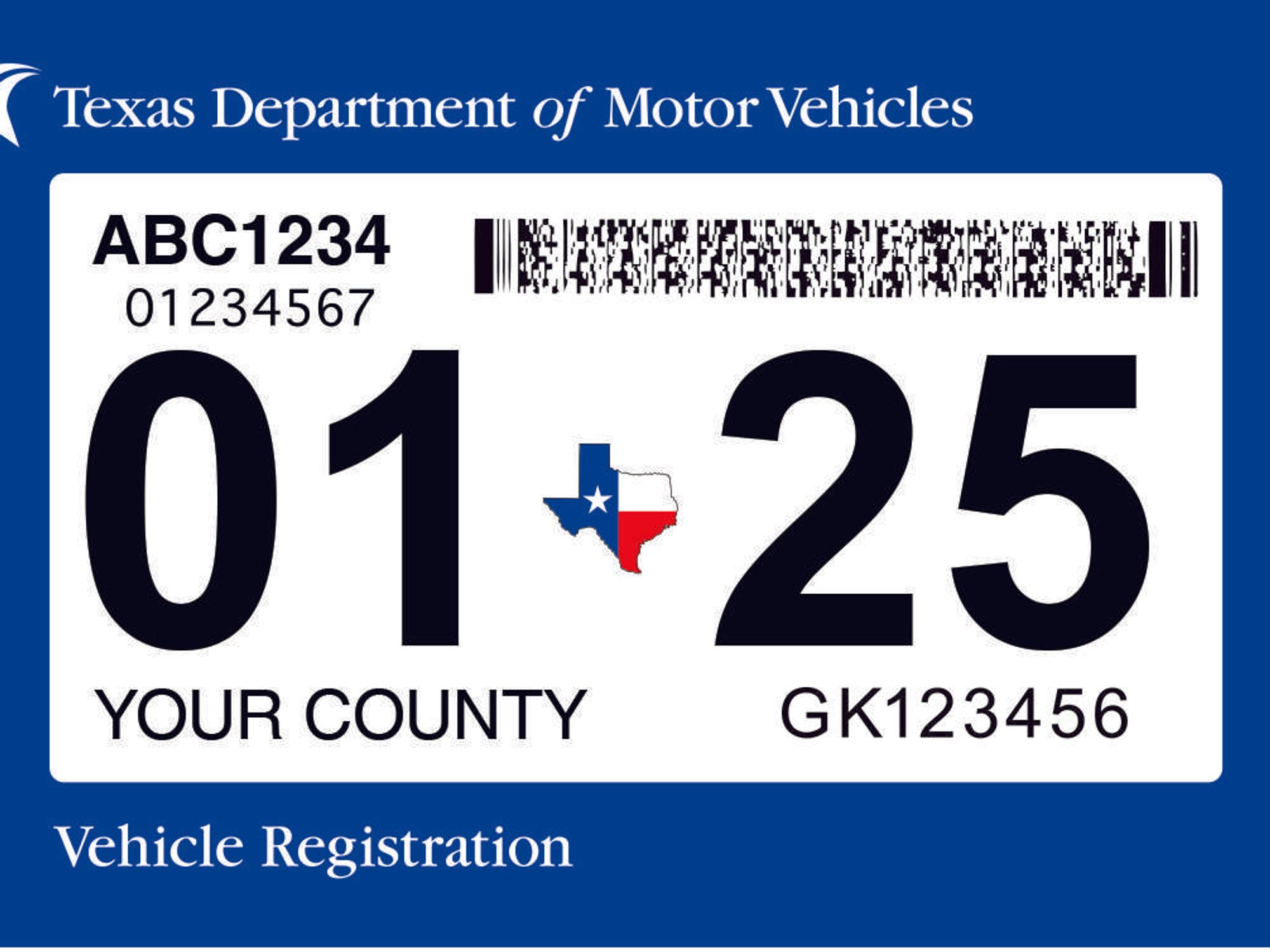 Texas inspection sticker