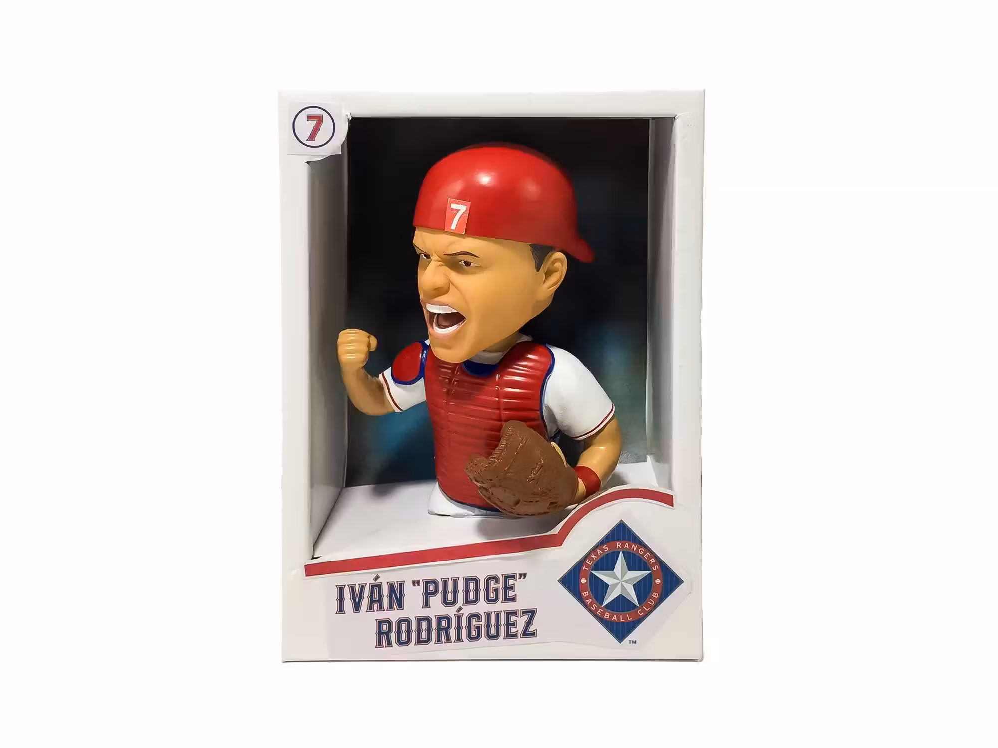Texas Rangers Ivan "Pudge" Rodriguez baseball card bobblehead