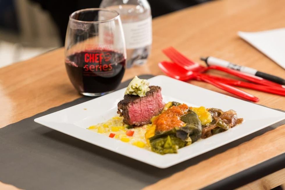 The pan-seared tenderloin filet, Empty Bowls Chefs series
