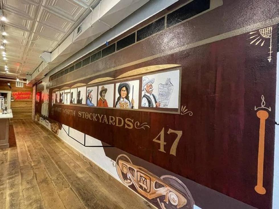 The Railcar coffee mural