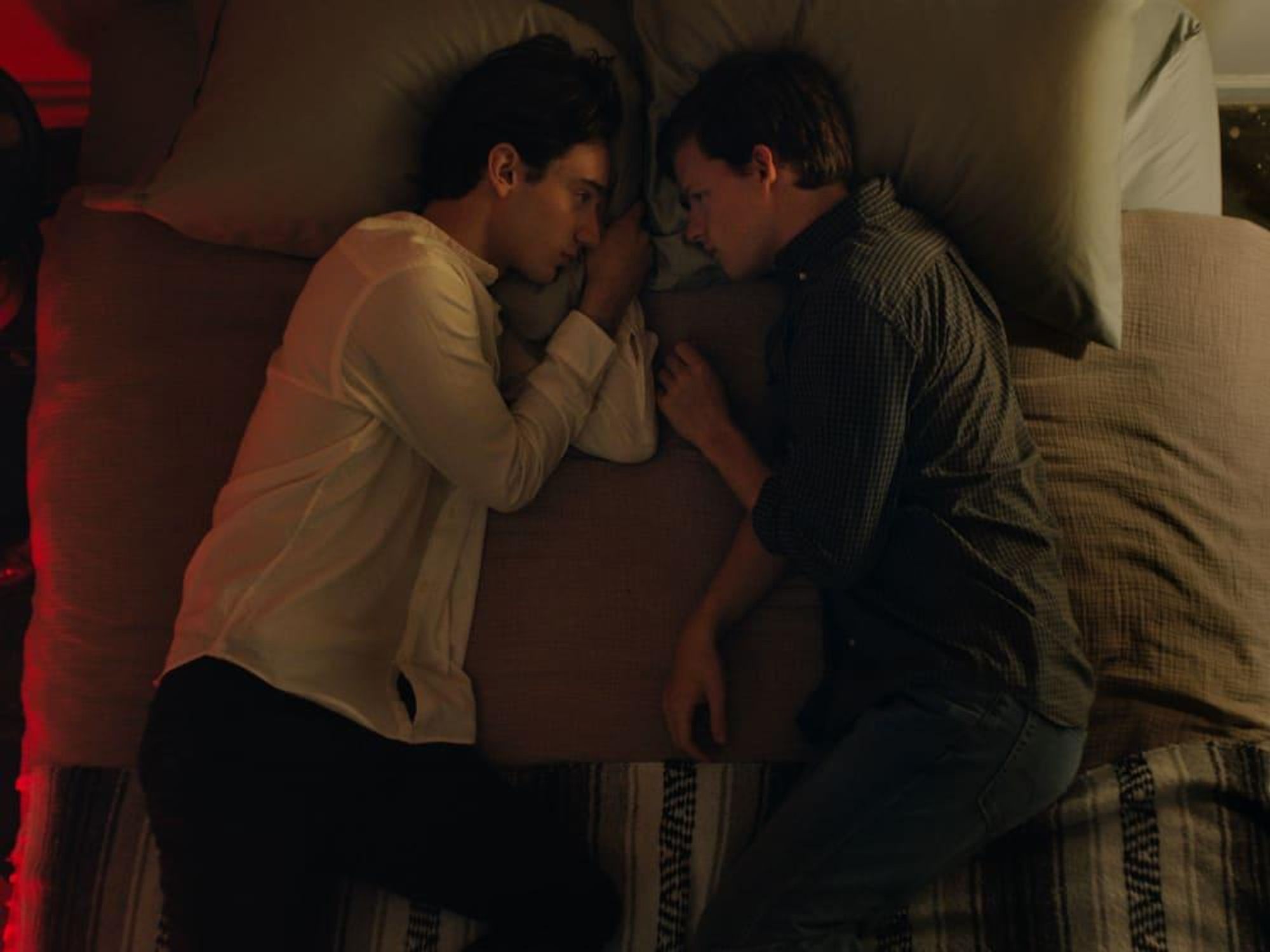 Theodore Pellerin and Lucas Hedges in Boy Erased