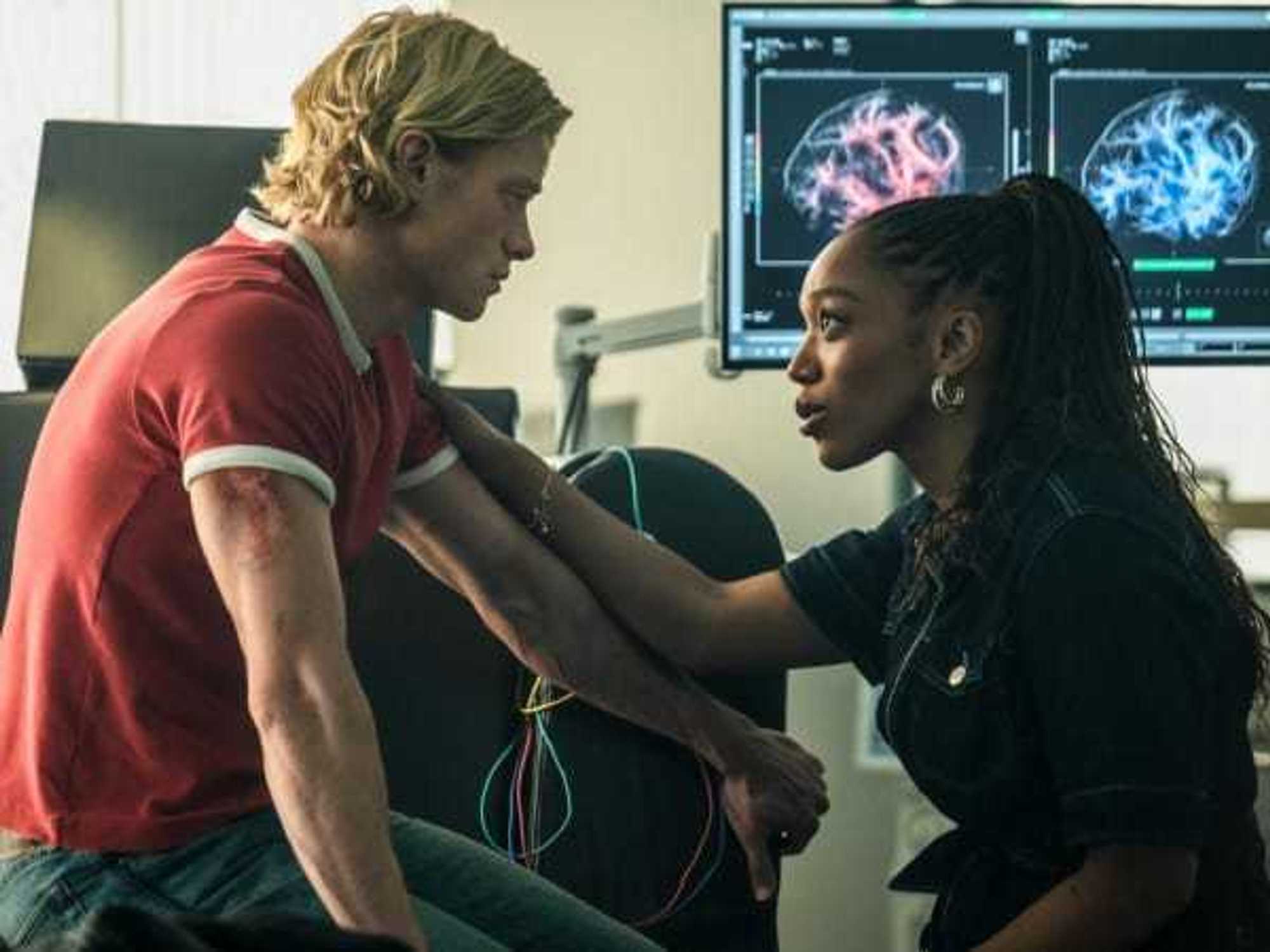 Tom Rhys Harries and Naomi Ackie in Clayface