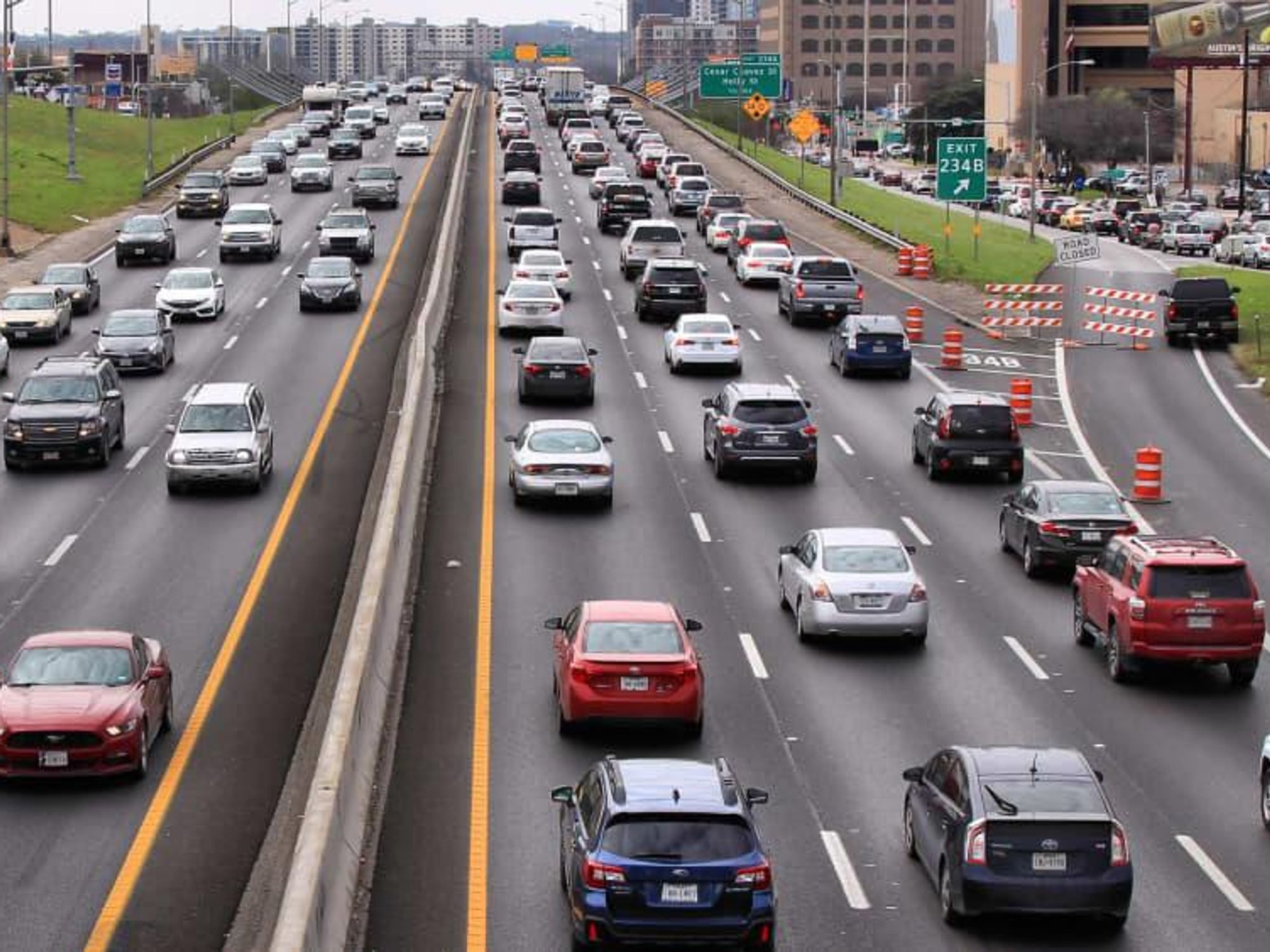 Traffic jam I-35 Austin