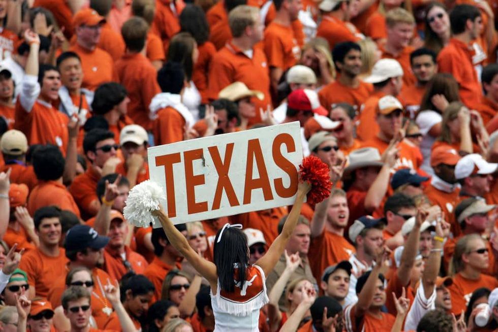 University of Texas cheerleader football game