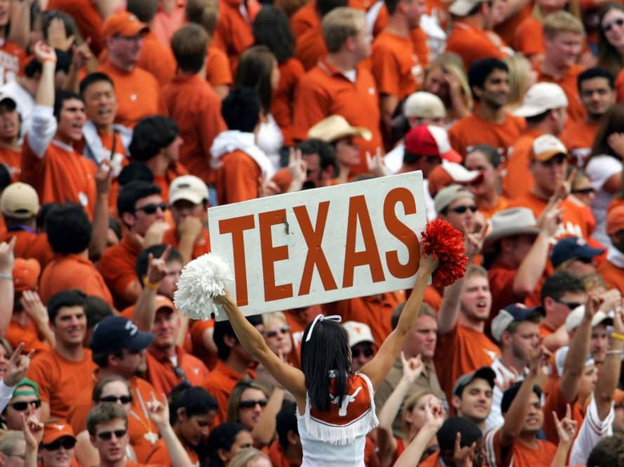 University of Texas cheerleader football game