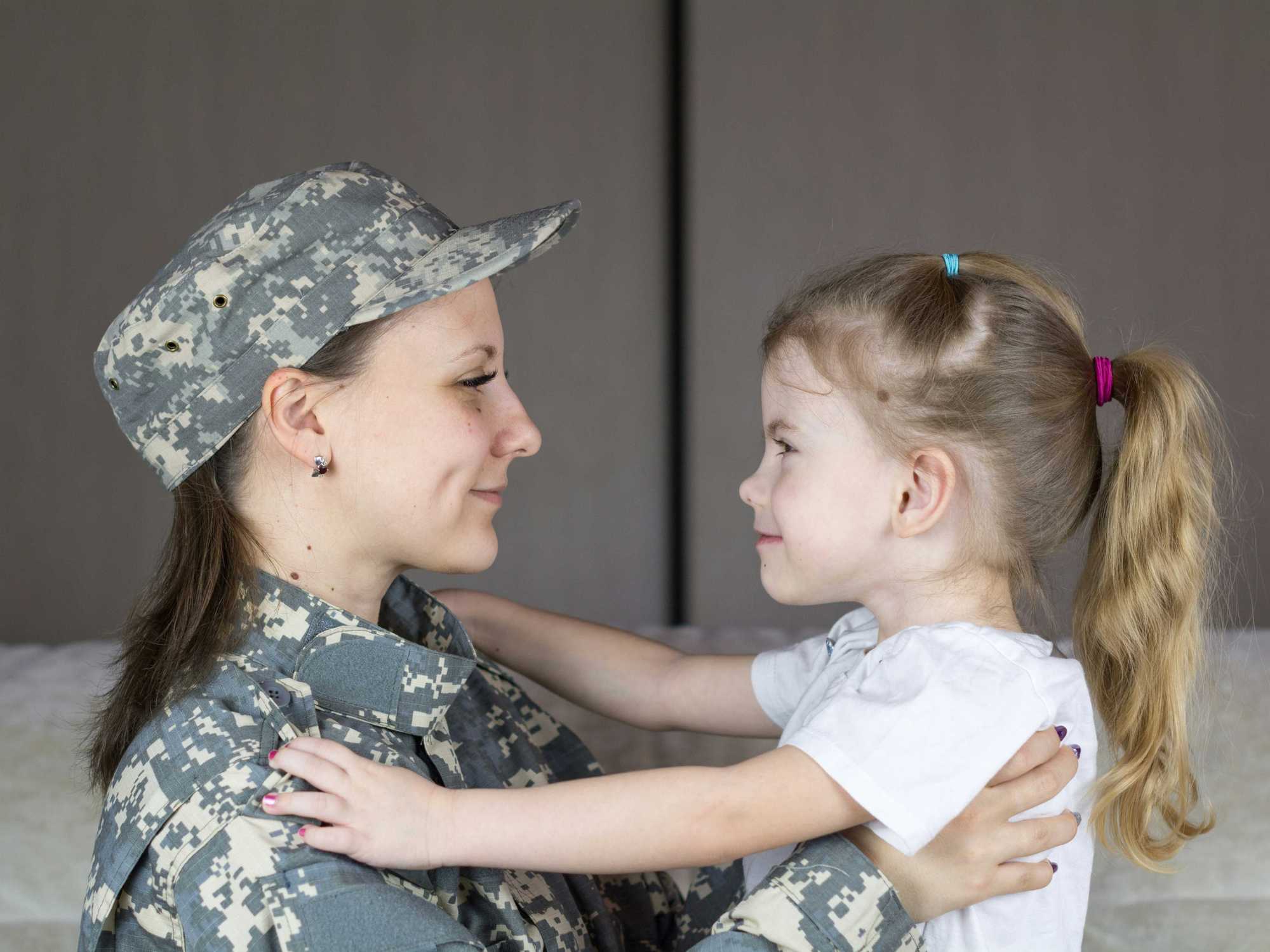 Veteran with child