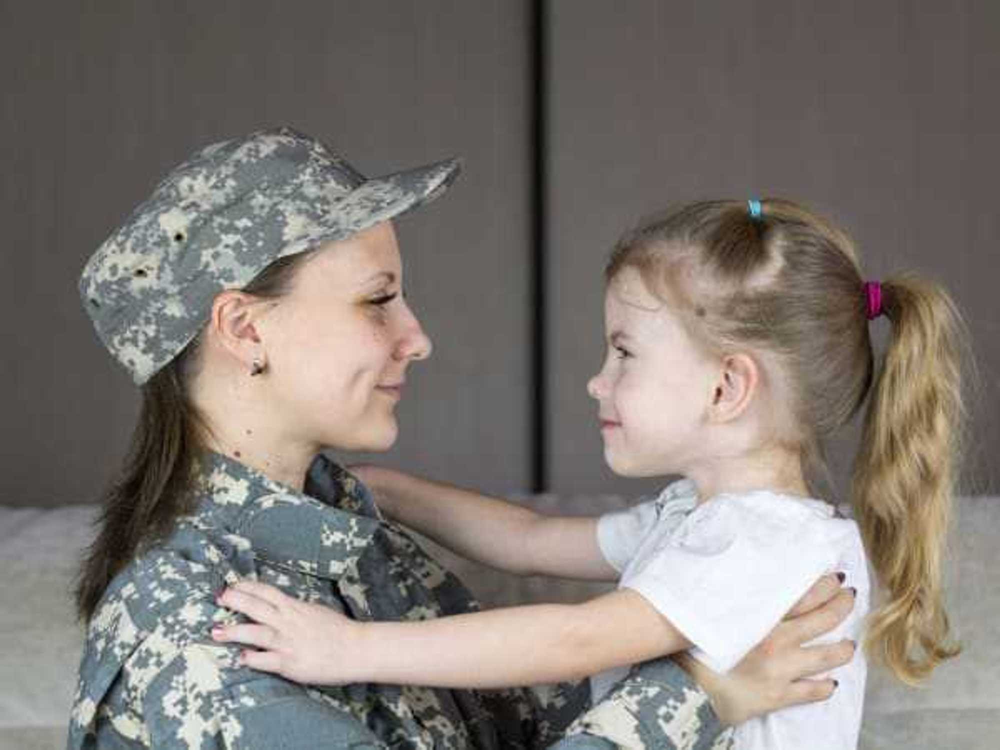 Veteran with child