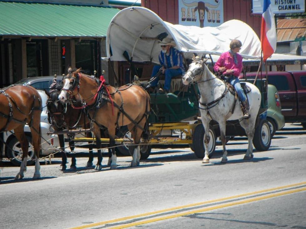 Wagon ride on Main Street