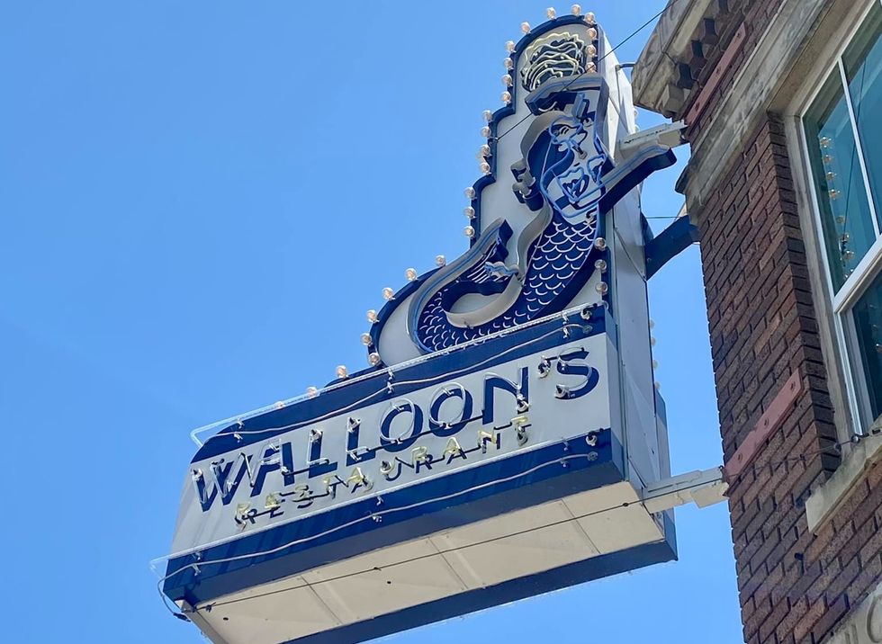 Walloon's neon sign