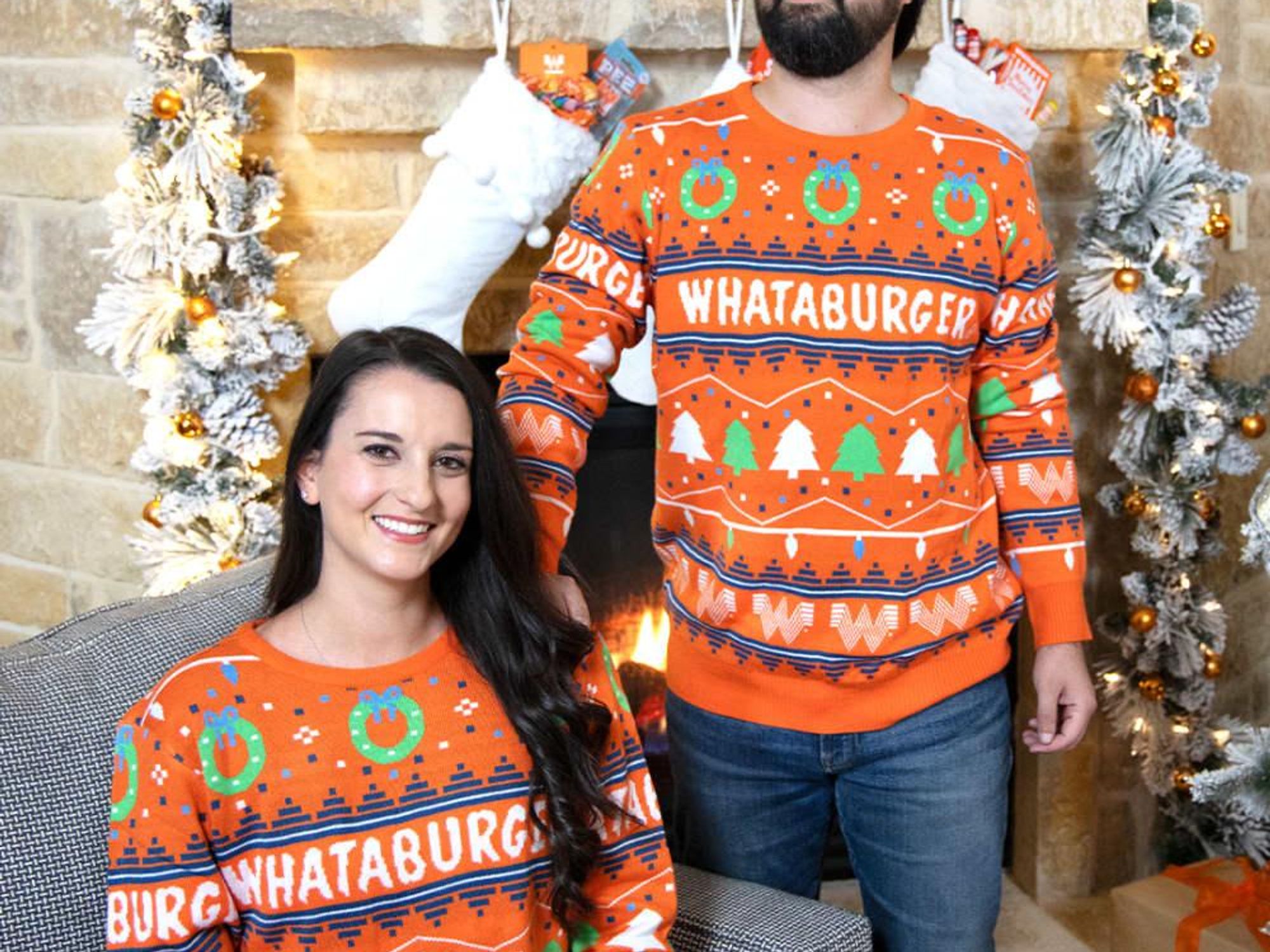 Whataburger apparel holiday 2020 sweater socks hatWhataburger apparel holiday 2020 sweater socks hat