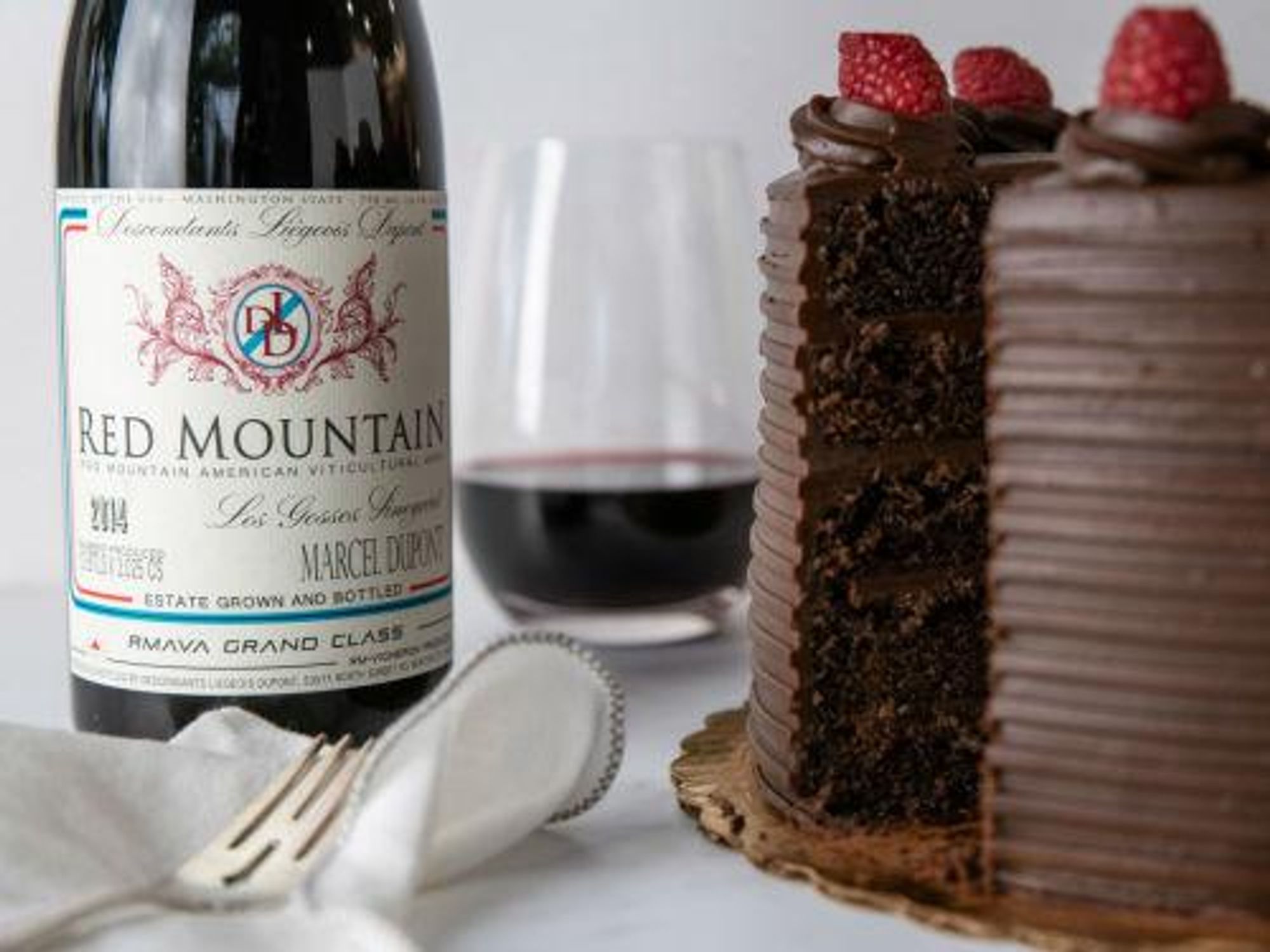 wine chocolate cake