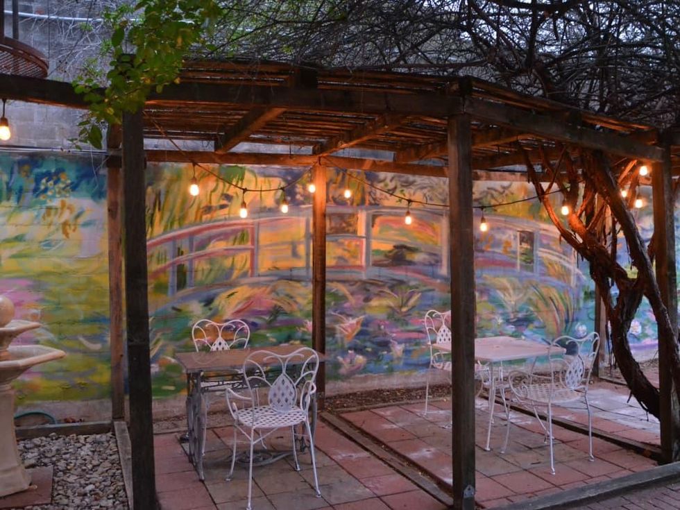 WineHaus outdoor patio mural