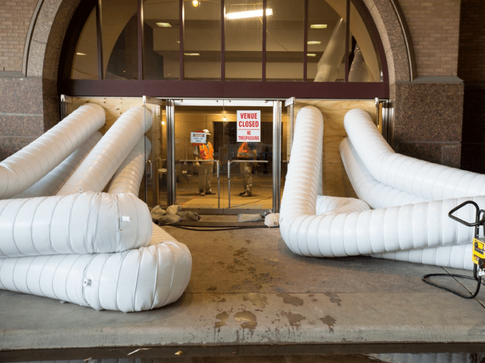 Wortham Theater Center being repaired after Hurricane Harvey