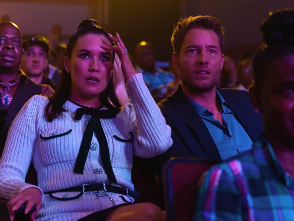 Zo\u00eb Chao and Justin Hartley in Senior Year